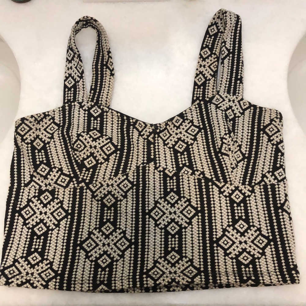 Ginger G Black & White Crop Top